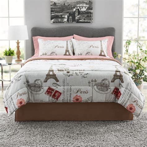 Buy Mainstays Paris 8 Piece Bed In A Bag Comforter Set With Sheets