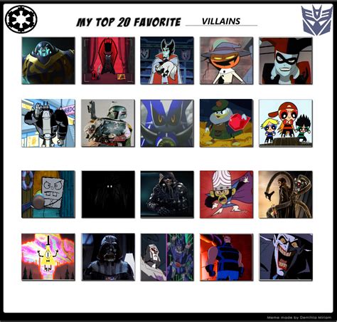 Bolinha644s Top 20 Favorite Villains By Bolinha644 On Deviantart