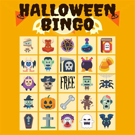 10 Best Halloween Bingo Printable For 7 - printablee.com