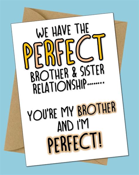 Funny Humour Birthday Card For Brother Free Postage Ebay