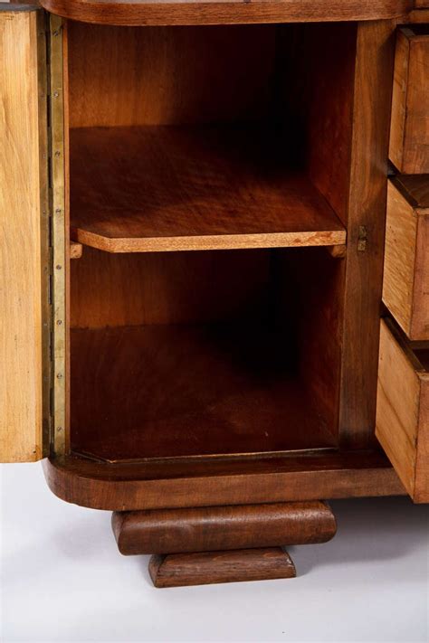 French Art Deco Walnut Cabinet 1940s At 1stdibs