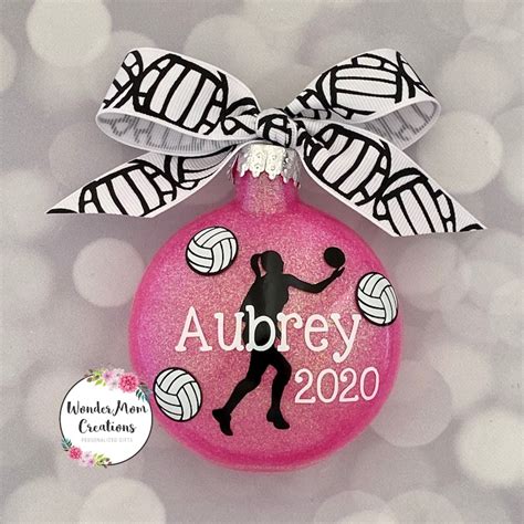 Female Volleyball Player Personalized Christmas Ornament Etsy