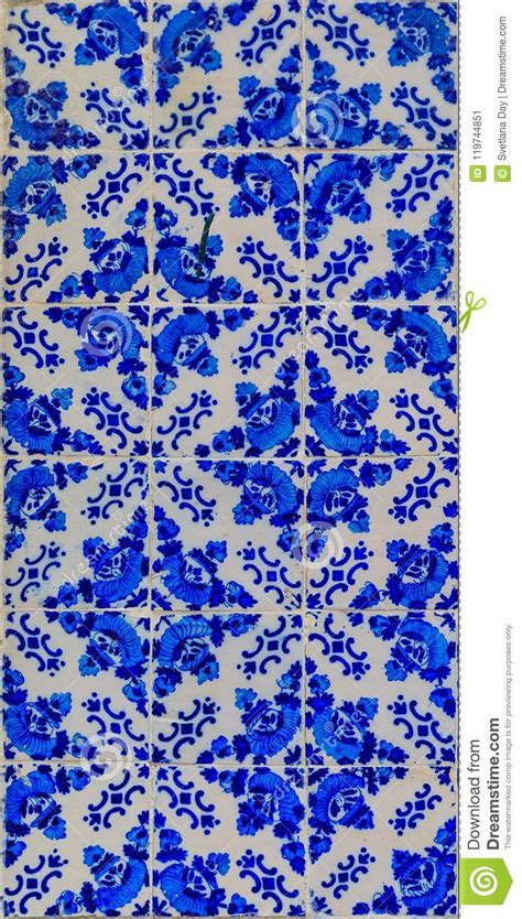 Traditional Ornate Portuguese Azulejo Tiles Stock Image Image Of