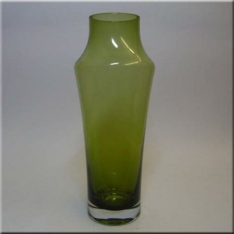 Riihimäen Lasi Oy Riihimaki Blue Glass Vase Design Number 1375 250mm Tall Riihimaki Tallit