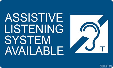 Signoptima™️ Assistive Listening Systems Available Sign Acrylic 6x1