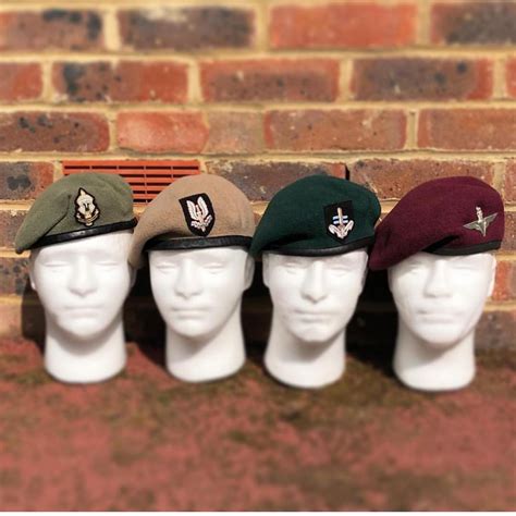 Berets Of The UKSFs From Left SRR SAS SBS And UKSF 1 Para R UKSF