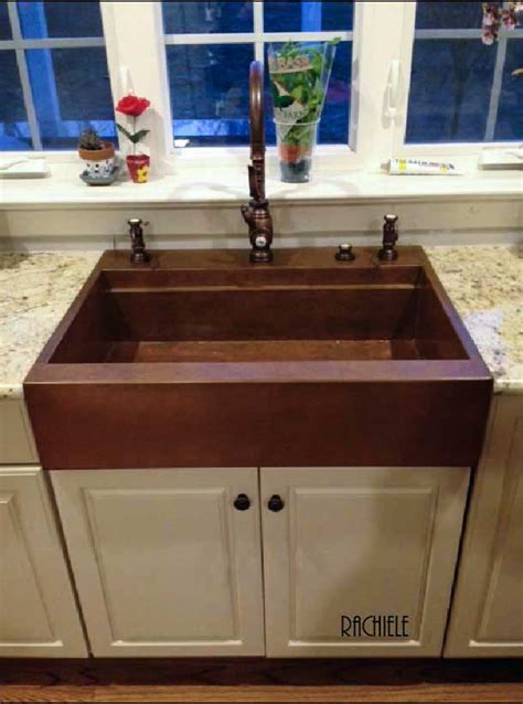 Featuring a large single bowl and luxurious apron front the adams sink from sinkology is sure to impress your guests. Drop in Copper Retrofit Sinks Made in the USA https://www ...