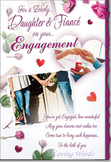 Engagement Daughter And Fiance Greeting Cards By Loving Words