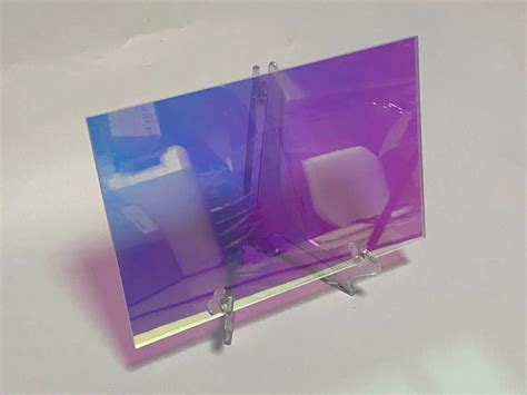 Glossy Plastic Iridescent Acrylic Sheet 10mm Rainbow Colored Pmma Block