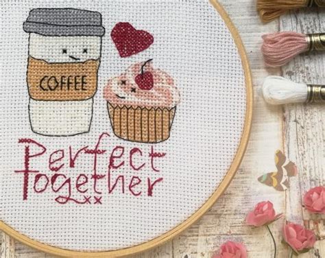 Celebrate the happy couple and their pledge of love with this free pattern from cross stitch pattern. Love cross stitch pattern wedding embroidery coffee & cake ...