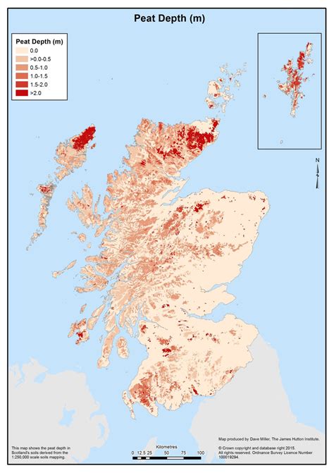 Map Of Estimated Peat Depth In Scotland Download Scientific Diagram