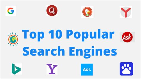 Top 10 Popular Search Engines 2022