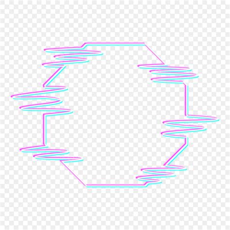 Faulty Clipart Png Images Glitch Border Purple Faulty Neon Light