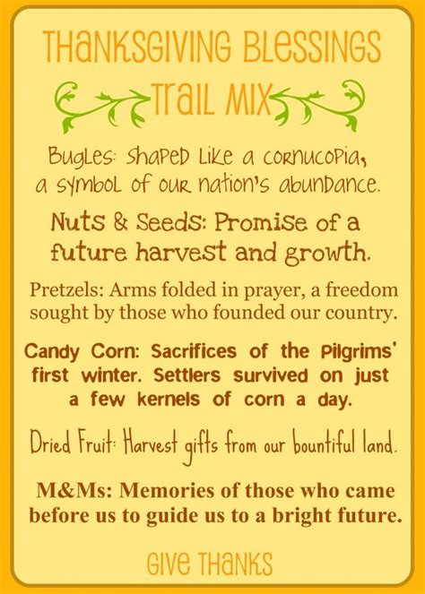 I hope you all had a wonderful halloween. Thanksgiving Food: Blessings Trail Mix | Thanksgiving ...