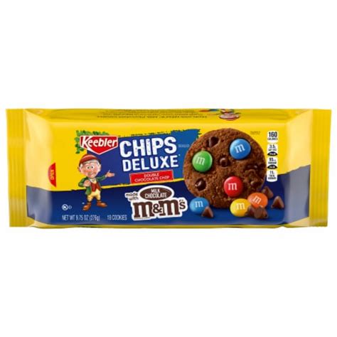 Keebler Chips Deluxe Mandms Double Chocolate Chip Cookies 975 Oz