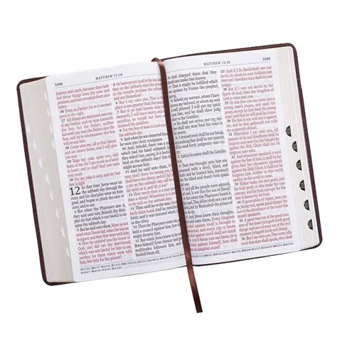 Dark Brown Faux Leather Giant Print King James Version Bible With Thum