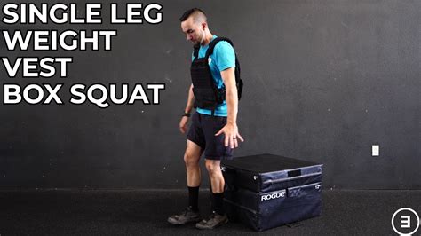 Single Leg Weight Vest Box Squat Youtube