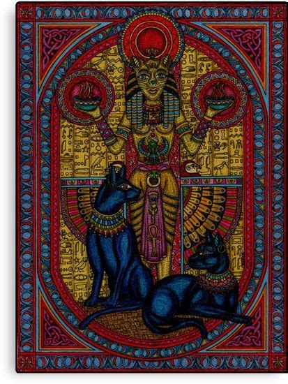 Bastet Bast The Cat Goddess Canvas Print For Sale By Cherrieb Egyptian Cat Goddess Bastet