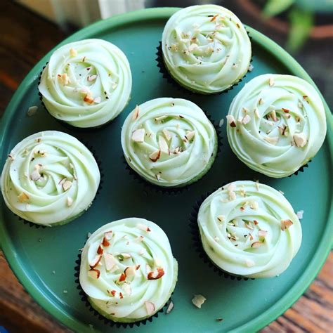 These Are Sweet Pistachio Cupcakes Filled With Melted