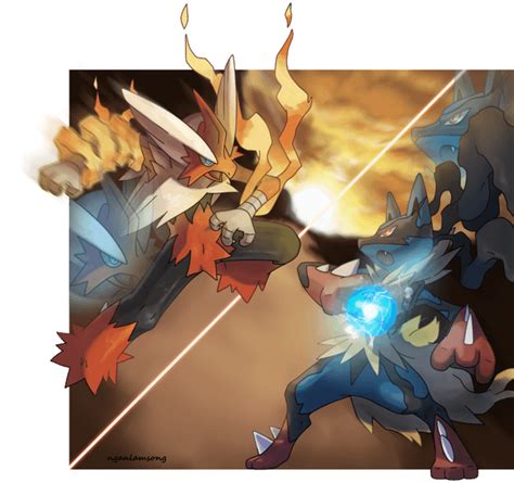 Mega Lucario Vs Mega Charizard