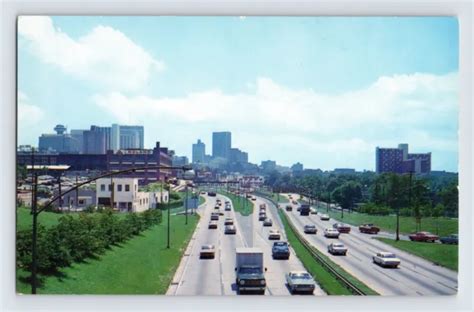 Postcard Georgia Atlanta Ga Downtown Skyline Noland 1960s Unposted