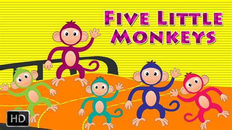 Five Little Monkeys Jumping On The Bed Nursery Rhymes Preschool