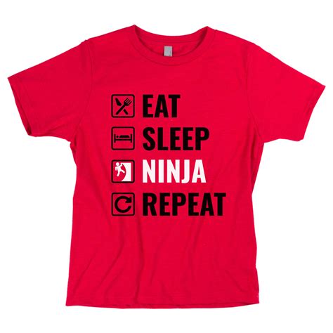 Eat Sleep Ninja Repeat Ninja In Training Warrior Shirt Etsy Ninja