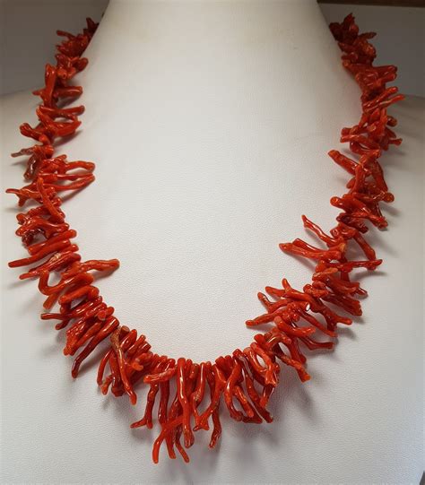 RESERVED FOR KARMEN 1st Choice Coral Necklace Red Coral Mediterranean