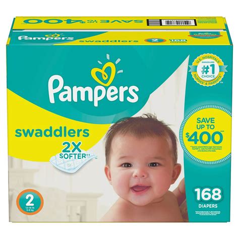 Pampers Swaddlers Diapers Size 2 168 Count