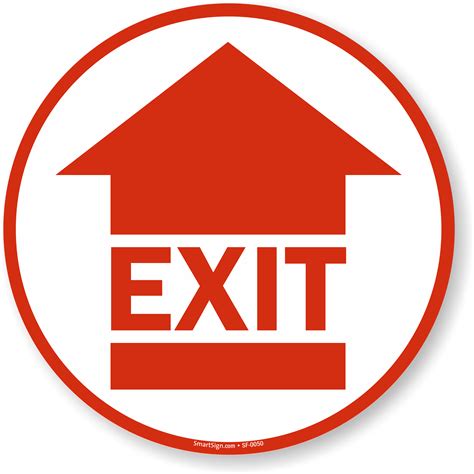 Exit Arrow Adhesive Floor Sign Sku Sf 0050