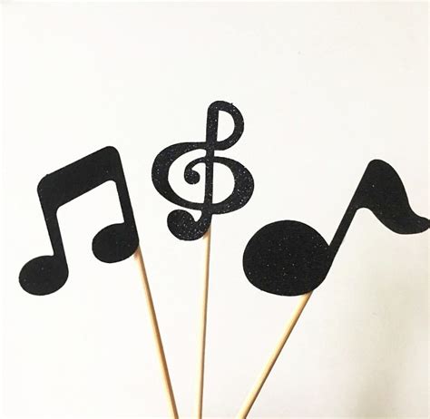 30pcs Free Shipping Musical Note Cupcake Toppers Birthday Cake Topper