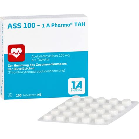 Ass 100 1a Pharma Tah Tabletten 100 St Günstig Bei Fliegende Pillende