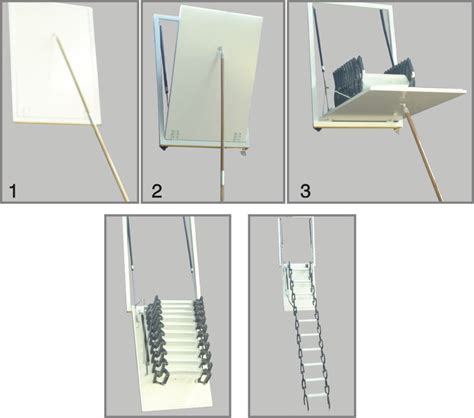 Household Aluminum Folding Retractable Stair Lift The Attic Interior