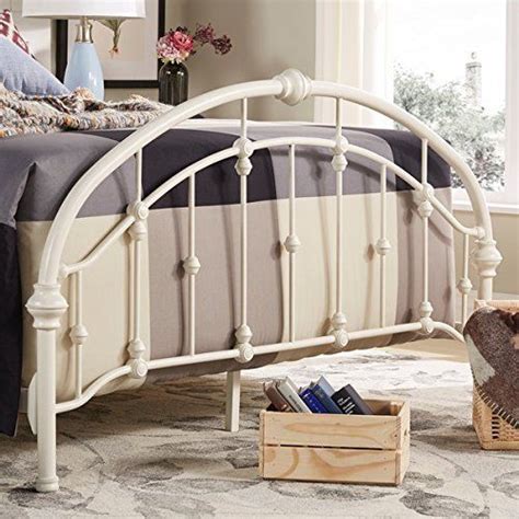 White Antique Vintage Metal Bed Frame In Rustic Wrought Cast Iron