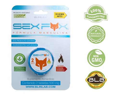 Sex Fox 2 Tabletas 500mg Fórmula Masculina Blinlab Meses Sin