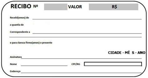 Recibo Simples Pagamento Modelos Imprimir Grátis Para Baixar