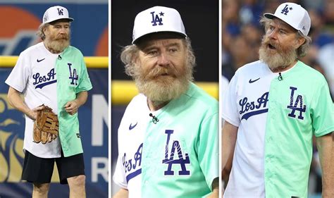 Breaking Bads Bryan Cranston 66 Looks Totally Unrecognisable At All Star Softball Game