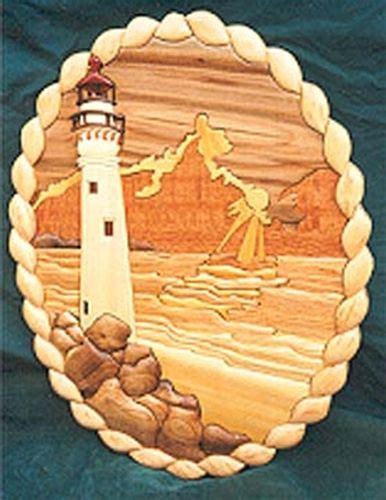 Lighthouse Intarsia Plan Beginner Woodworking Projects Intarsia