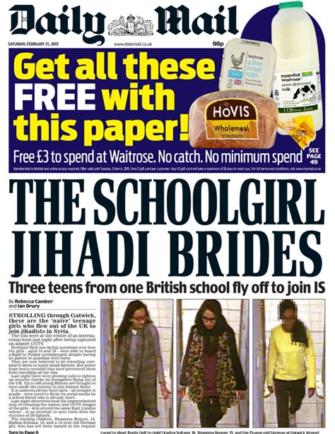 Newspaper Thread And Front Pages Saturday 21 February 2015
