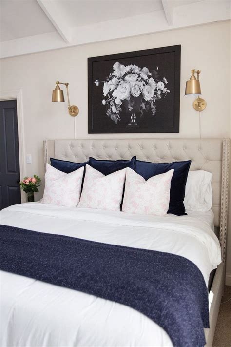 Love The Sconces Above The Tufted Headboard Bedroomdecor