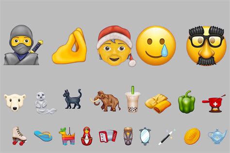 Check spelling or type a new query. Ninjas! Bubble Tea! Piñatas! These are the 117 new emojis ...