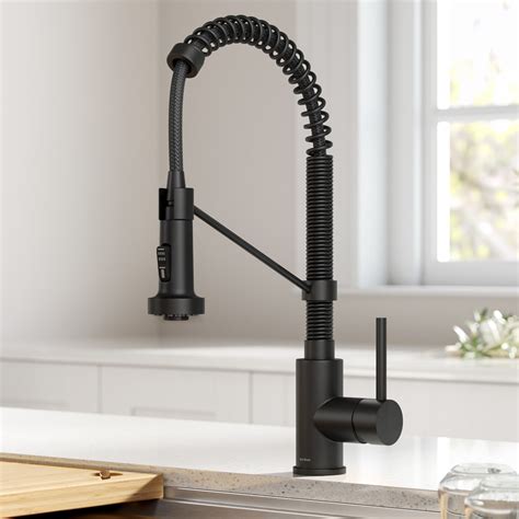 Kraus Bolden Touchless Sensor Commercial Pull Down Single Handle Inch Kitchen Faucet In Matte