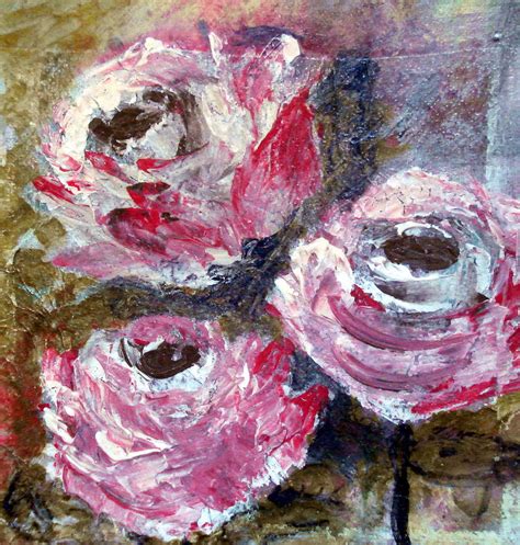 Roses Painting By Marcela Elena Moada