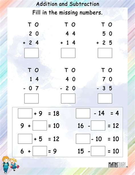 Addition Subtraction Math Worksheets