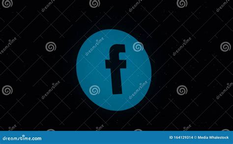 Facebook Logo Animation Sprayed On Dots Animation Editorial Stock
