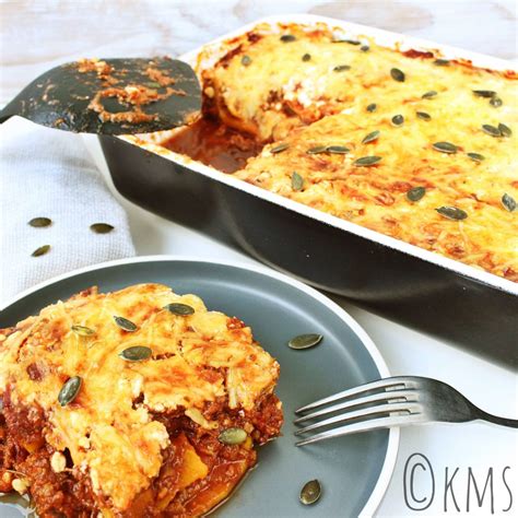 Pompoen lasagne met cottage cheese