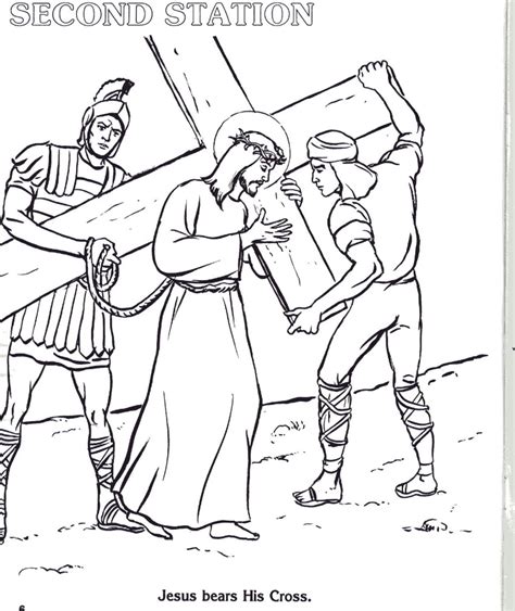 Catholic Stations Of The Cross Coloring Pages Sketch Coloring Page