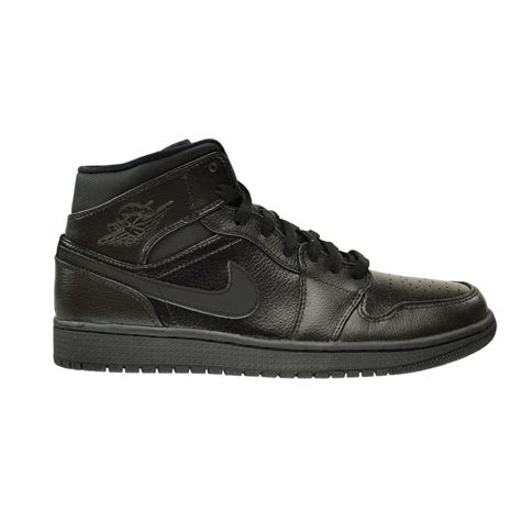 Jordan Air Jordan 1 Mid Mens Shoes Blackblackblack 554724 030 95