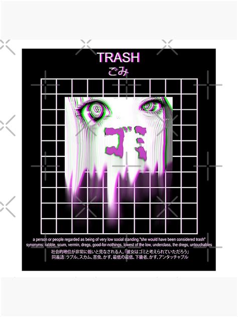 Trash Sad Japanese Anime Aesthetic Photographic Print By Poserboy