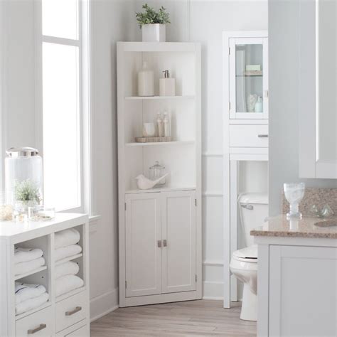 Tall White Corner Bathroom Cabinet Bathroom Tips Hiero